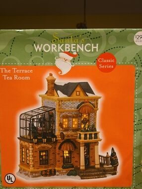 Santa's Workbench The Terrace Tea Room Porcelain Village Piece